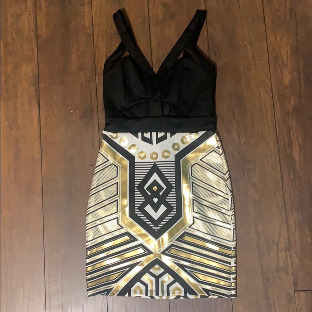 Nasty Gal | Fitted solemio metallic party dress